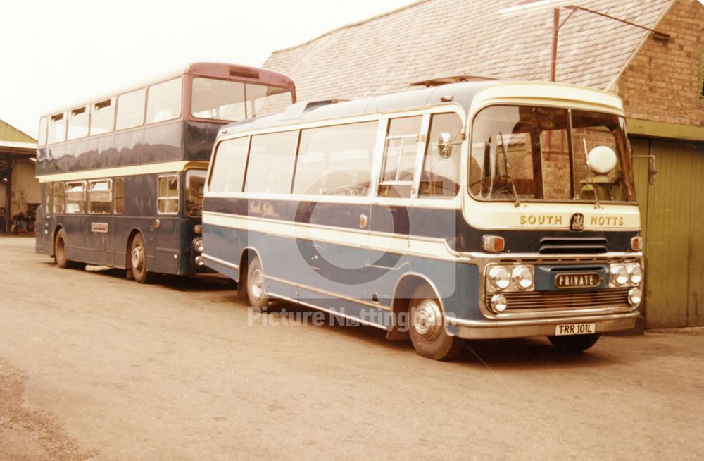 South Notts Bus Depot, Leake Road, Gotham, 1981