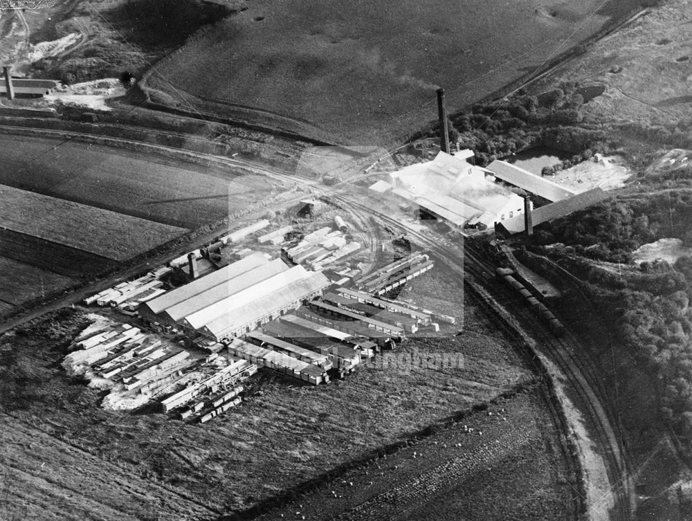 Aerial View of Gypsum Works, off Gypsum Way, Gotham, 1935