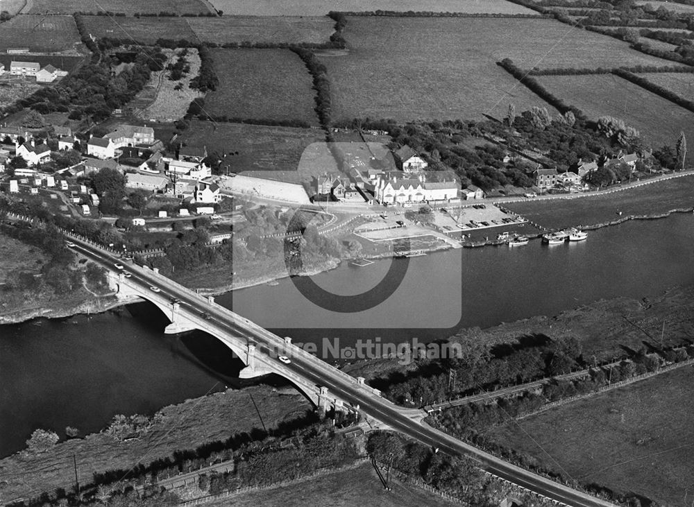 Aerial View of Trentside, Gunthorpe, 1975