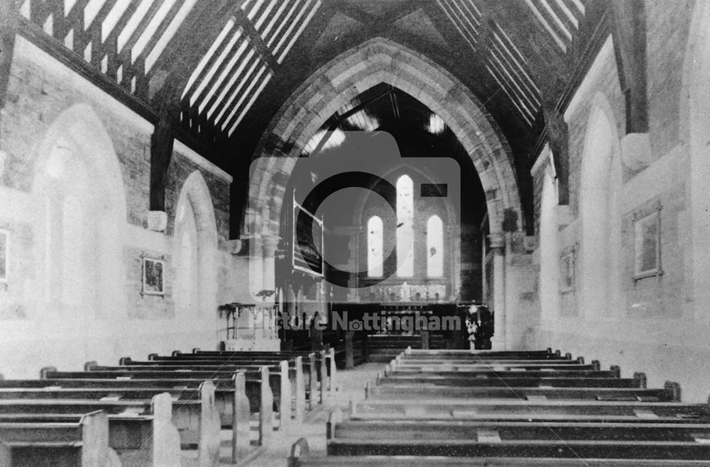 Interior View of All Saints Church, Church Road, Harby, c 1877