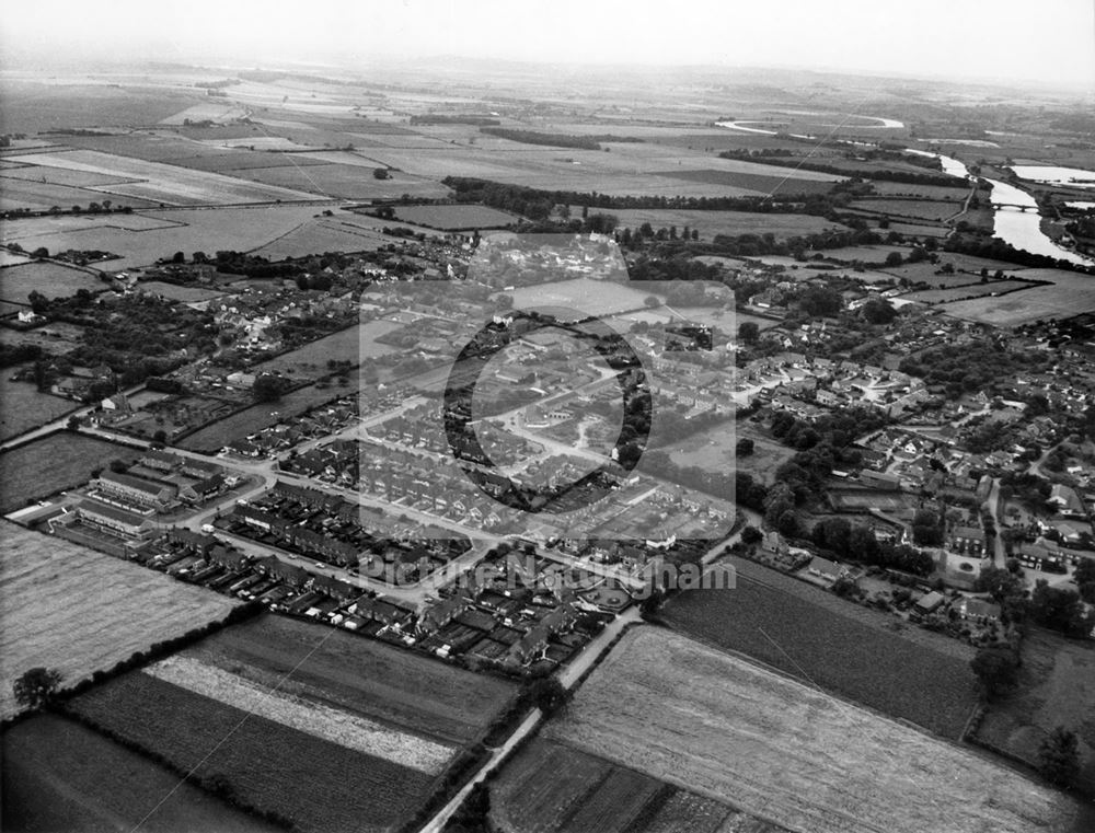 Aerial View of East Bridgford Looking North-West, 1972