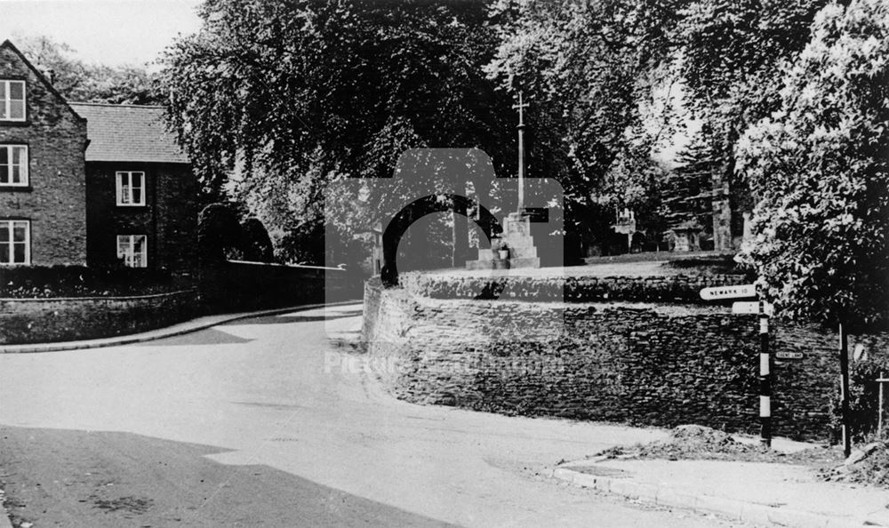 Junction of Kirk HIll and Main Street, East Bridgford, c 1940s ?