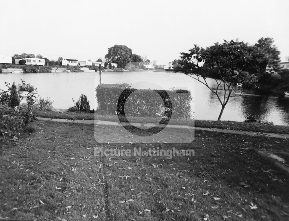 Landscaped Gravel Pit Caravan Site, Hazelford Ferry, 1979