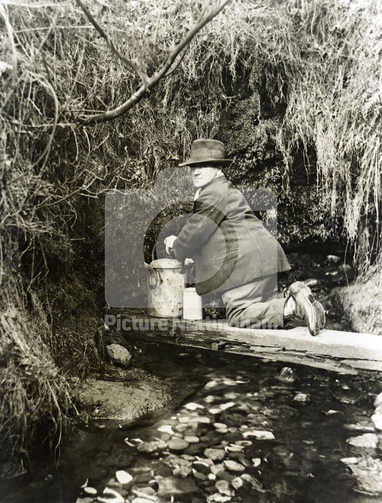 Source of the River Leen, nr Annesley, c 1910