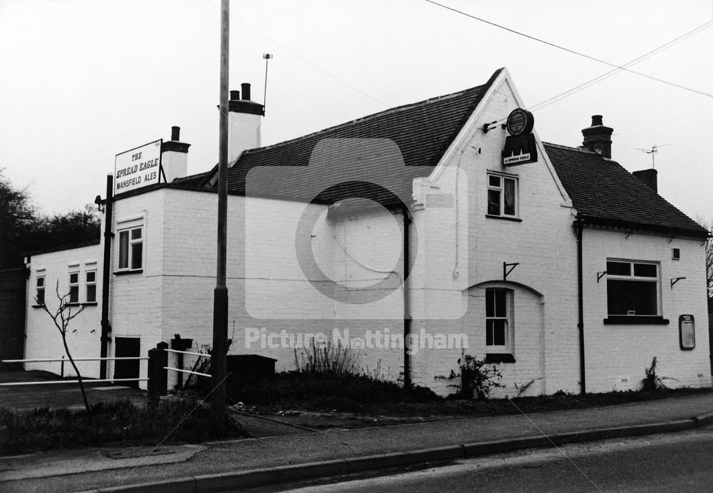 The Spread Eagle PH, Kirklington Road, Hockerton, 1981