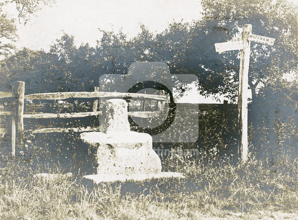 Base of cross, Holme, near Newark, 1908