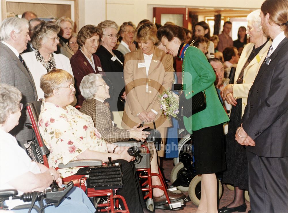 Opening of Extension by Princess Anne, Skylarks Centre, Adbolton Lane, West Bridgford, 1999