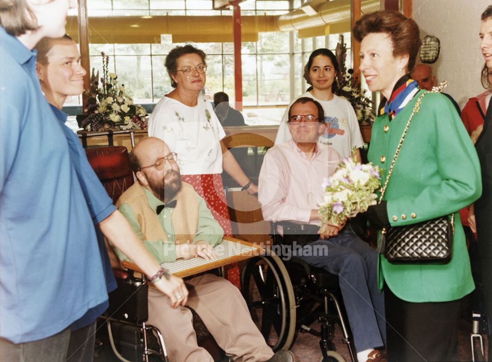 Opening of Extension by Princess Anne, Skylarks Centre, Adbolton Lane, West Bridgford, 1999