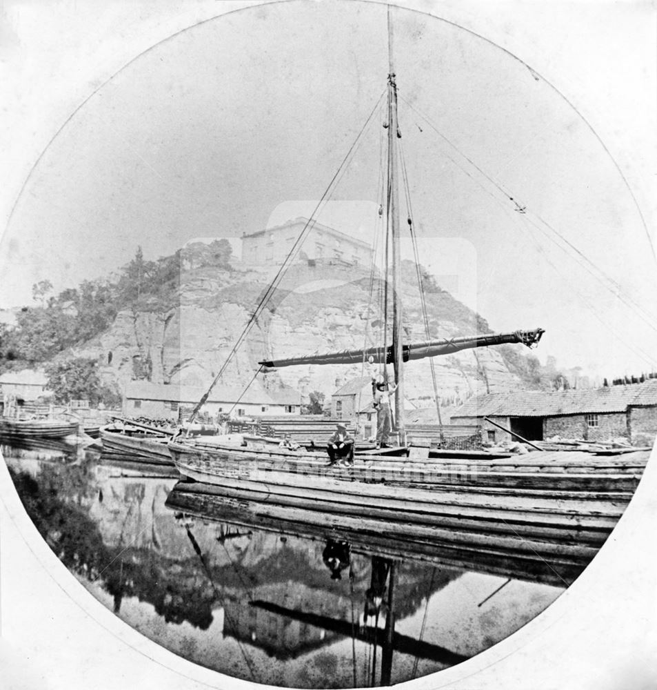 Nottingham Castle From The River Leen, Nottingham, 1860