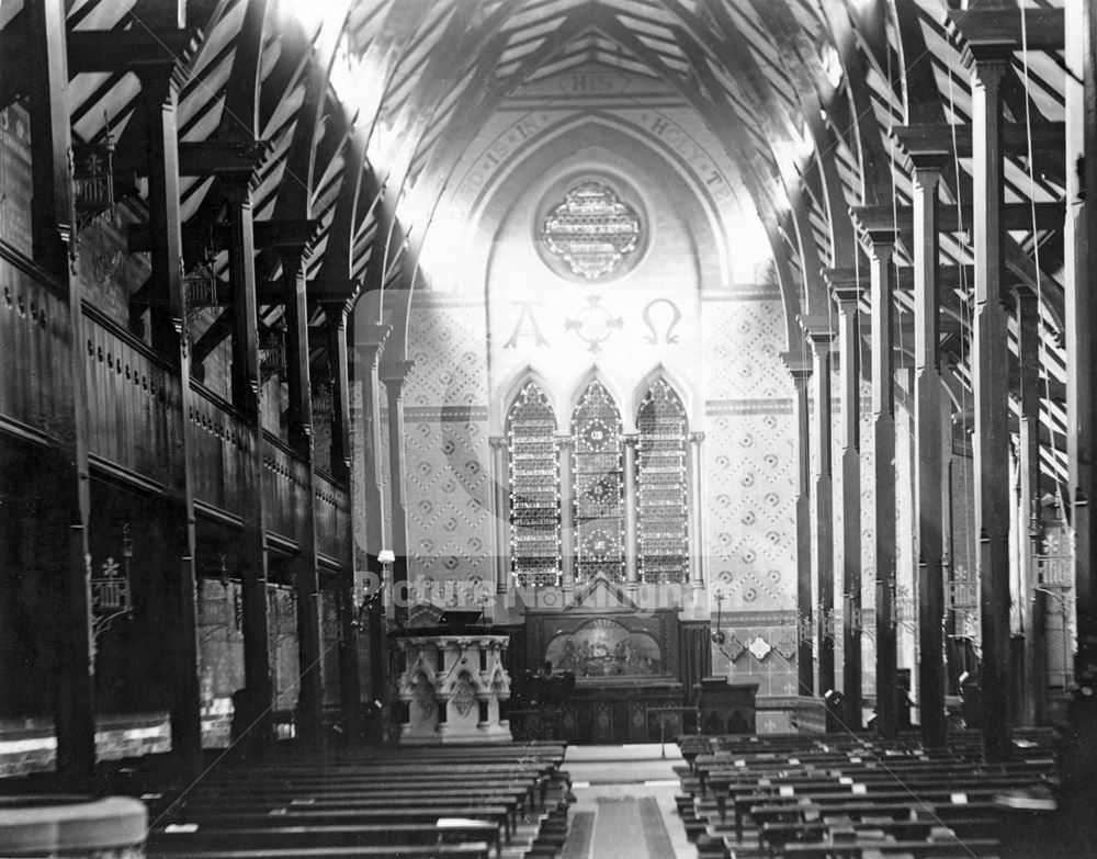 Interior View of Altar, St Stephen's Church, Lower Parliament Street, Nottingham, c 1890s