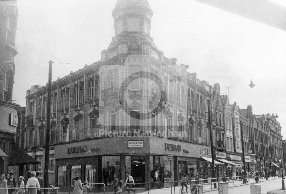 Corner of Broad Marsh and Carrington Street, Nottingham, 1968