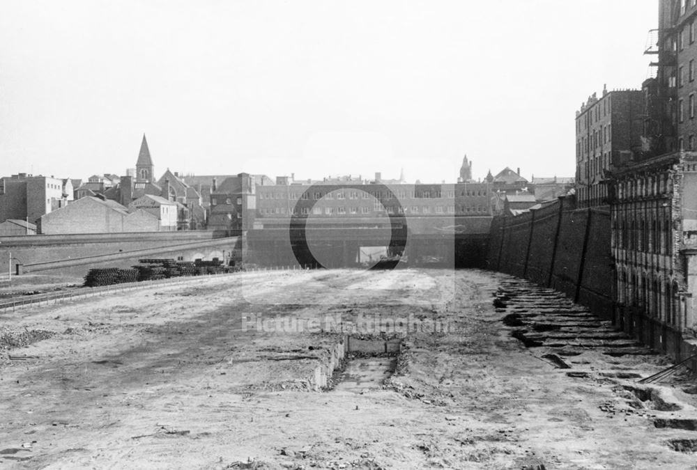 Victoria Railway Station - site after demolition, Woodborough Road, Nottingham, 1968