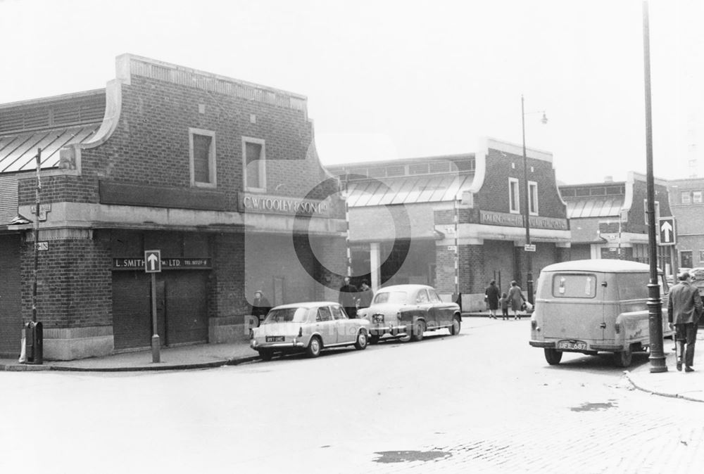 Sneinton wholesale fruit and vegetable market, Gedling Street, Sneinton, Nottingham, 1968