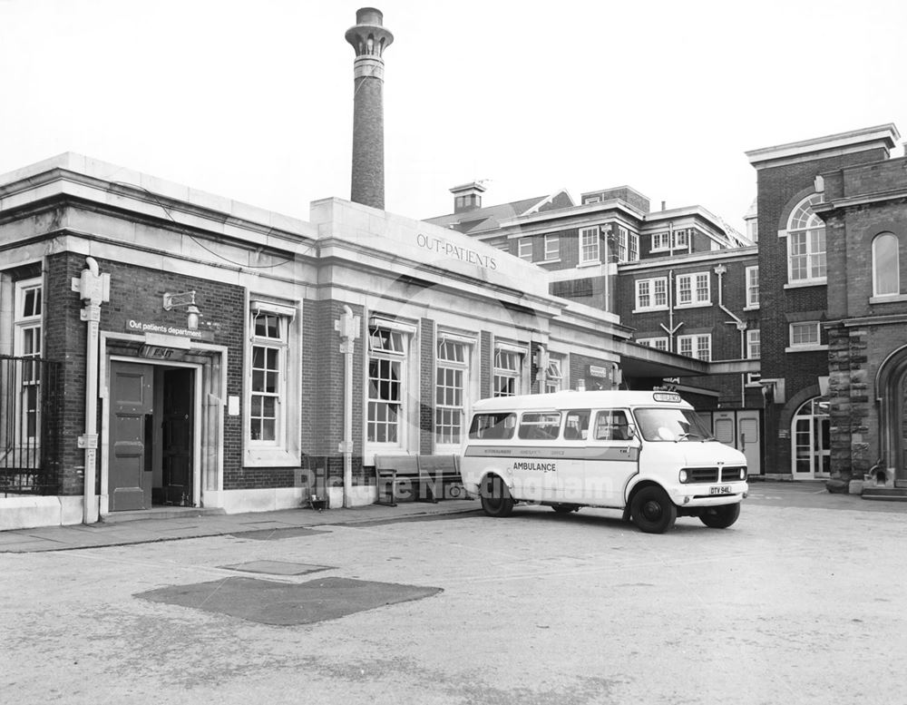 Children's Hospital Outpatients Entrance, Forest House, Chestnut Grove, Nottingham, 1977