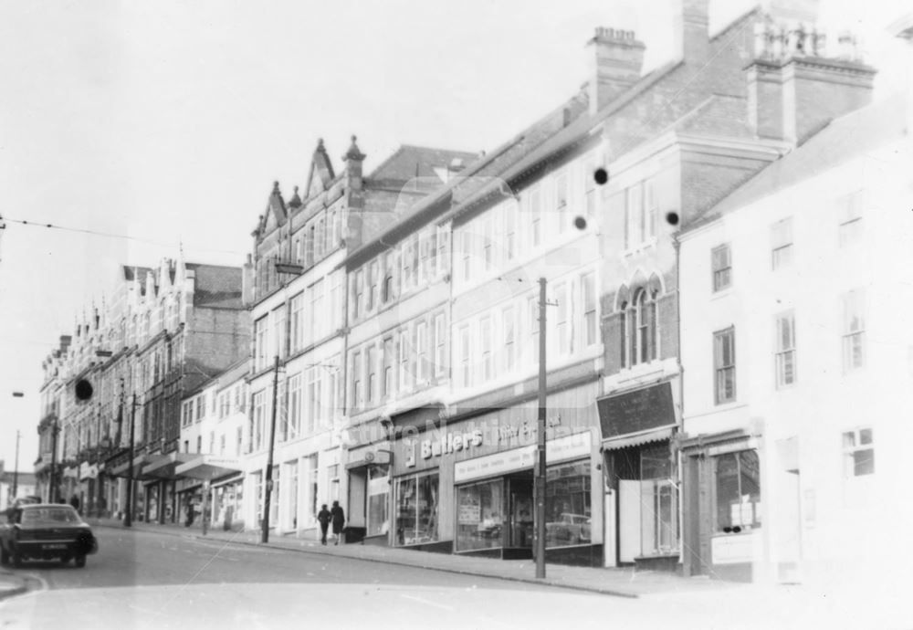 Derby Road Looking North-West to Canning Circus, Nottingham, 1972