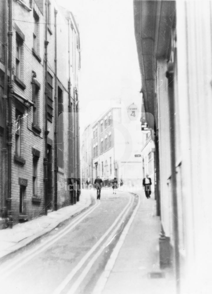 Bottle Lane Looking North, Nottingham, 1971