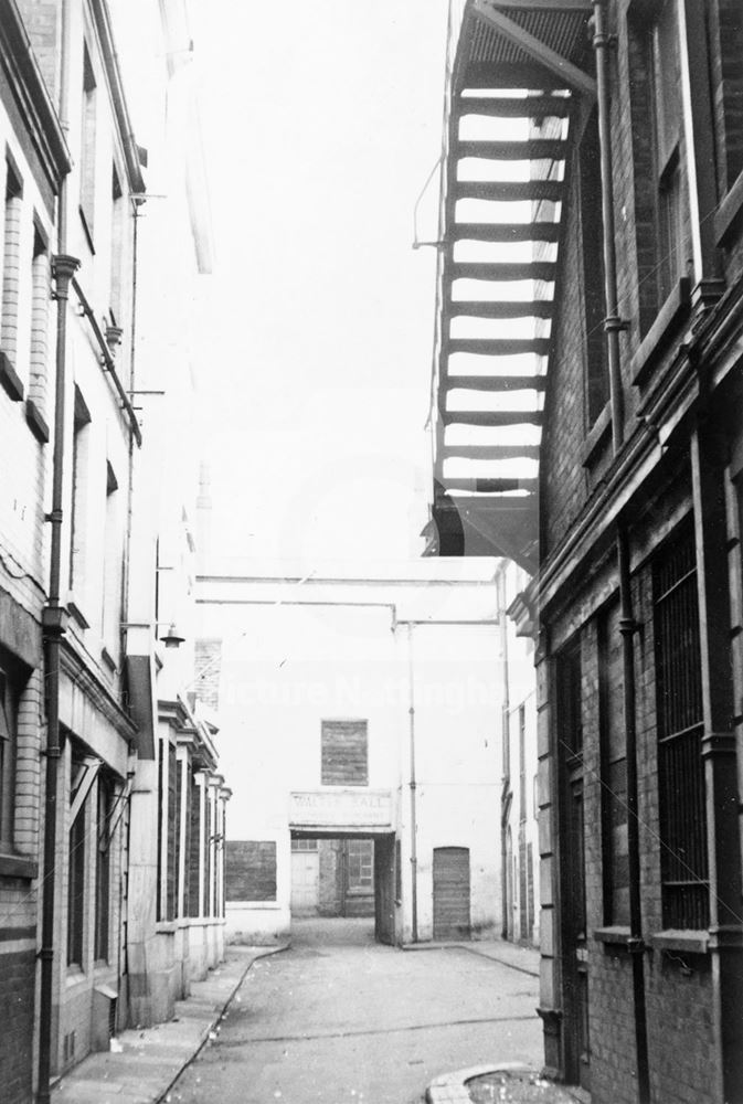 Maypole Yard, off Long Row East, Nottingham, 1968