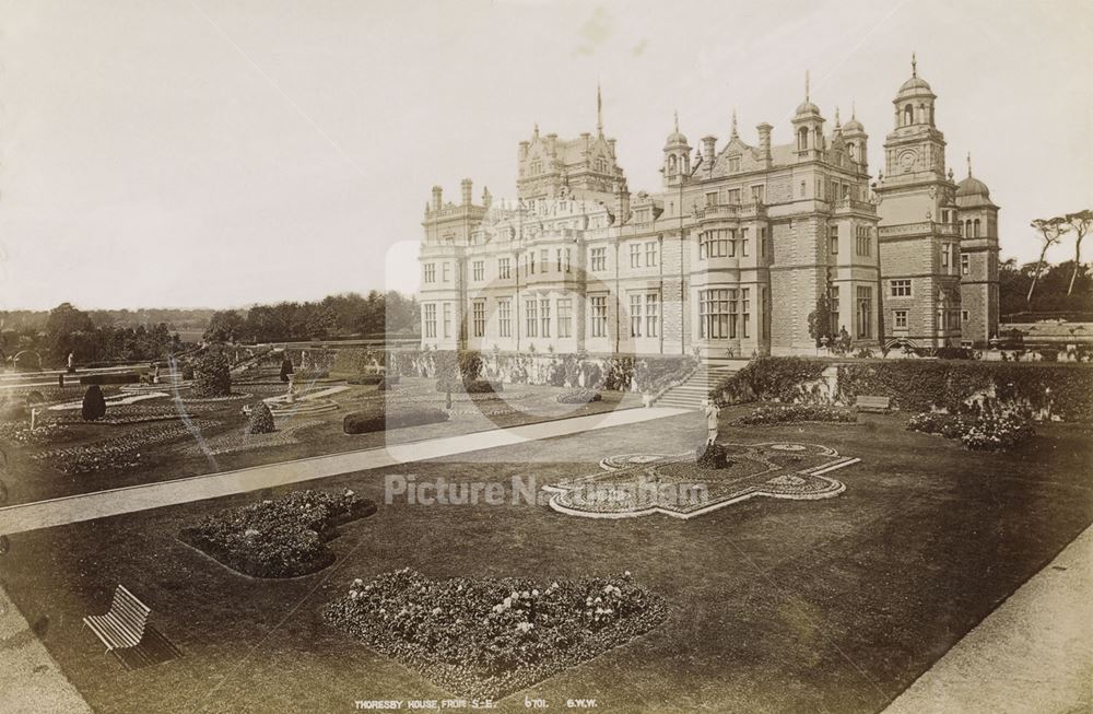 Thoresby Hall, Thoresby Park, Thoresby, c 1890