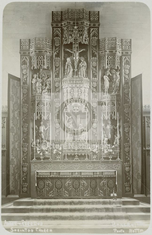 Reredos, St Stephen's Church, St Stephen's Road, c 1900?