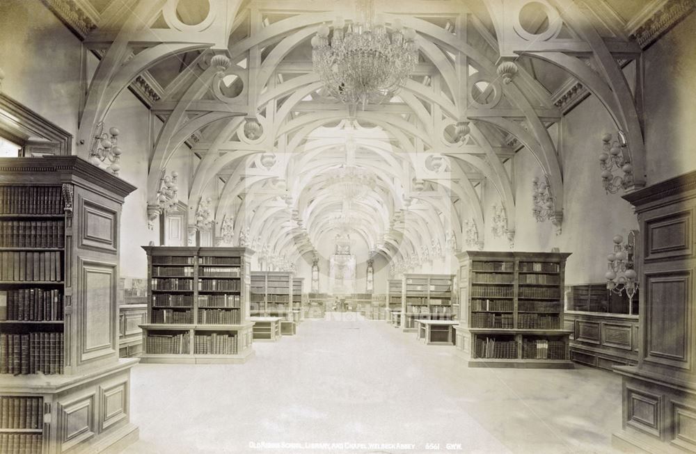 Library and Chapel, Welbeck Abbey, Welbeck, c 1880s?