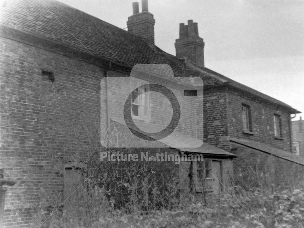 Rear View of Butt Houses, Derby Road, Lenton, Nottingham, 1973