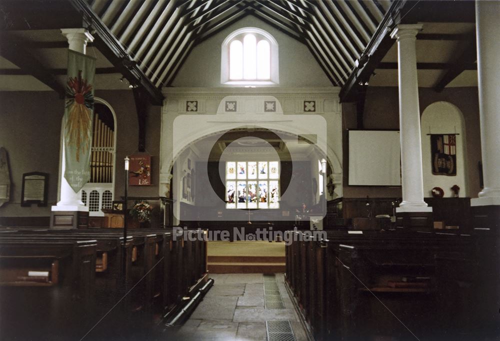 Interior of  St Nicholas Church, Maid Marian Way, Nottingham, c 1980s