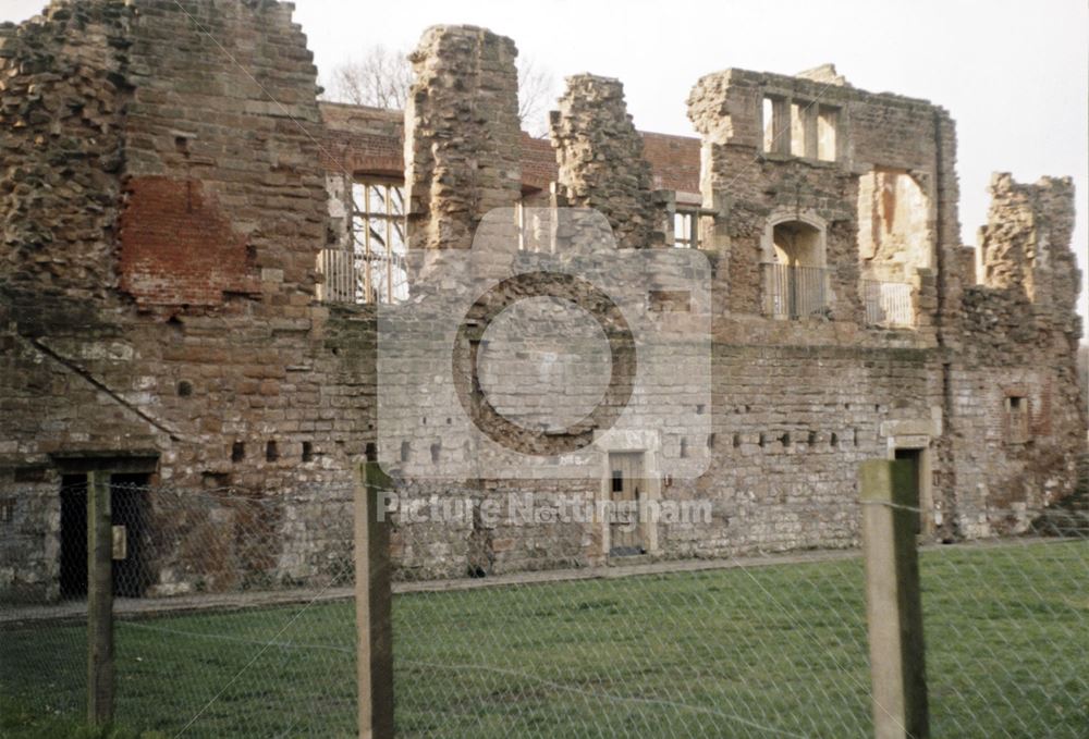 West walk of cloisters, Rufford Abbey, Rufford Abbey Park, Rufford, 1991