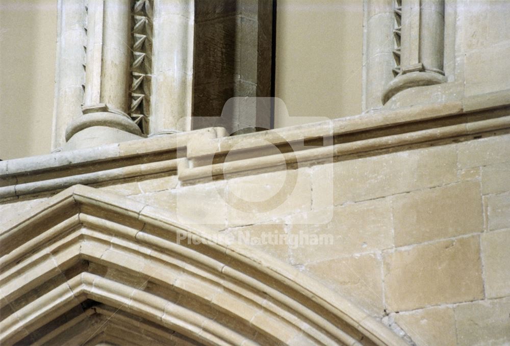 13th Century Builder's Error in North Side of Choir, Southwell Minster, c 1980s