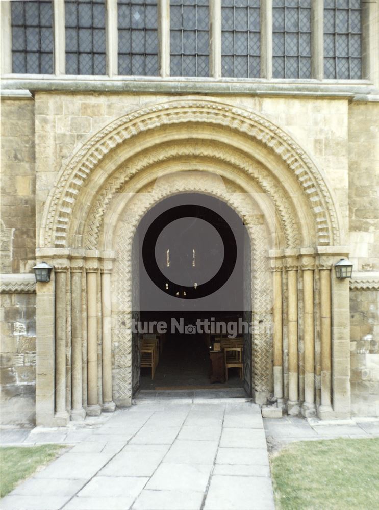 West Door, Southwell Minster, c 1980s