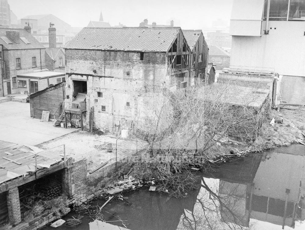 Nottingham Canal near Canal Street, Nottingham, 1975