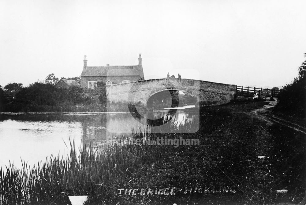 View of Hickling Road Bridge over the Grantham Canal, Hickling, c 1900s