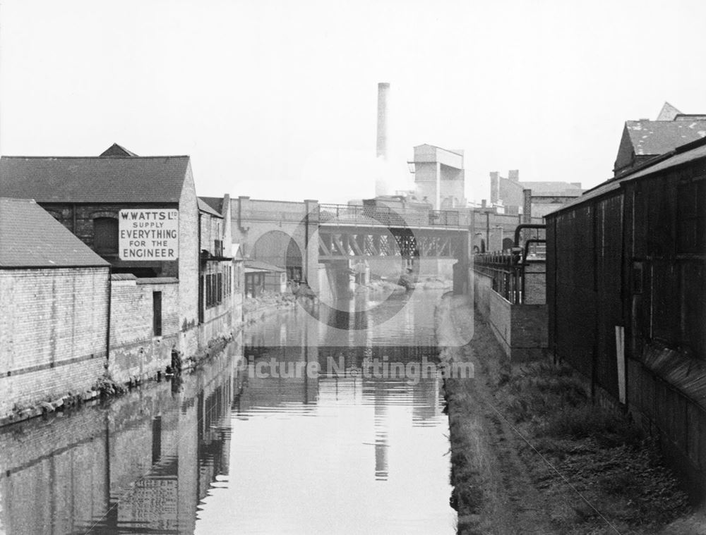 Nottingham Canal, Trent Street Bridge, Nottingham, c 1950s?