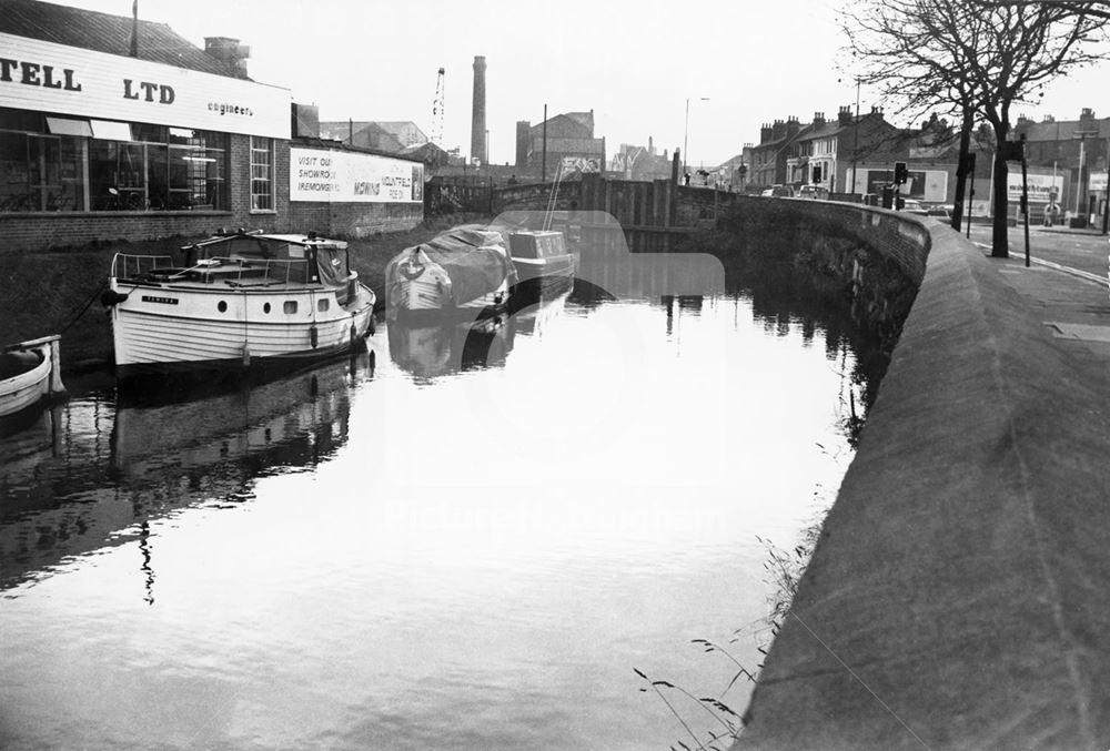 Nottingham Canal, Meadow Lane Bridge, Meadows, Nottingham, 1973