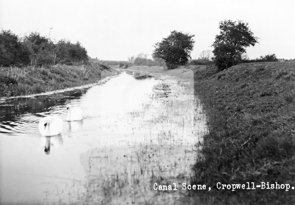 Grantham Canal, Cropwell Bishop, c 1960