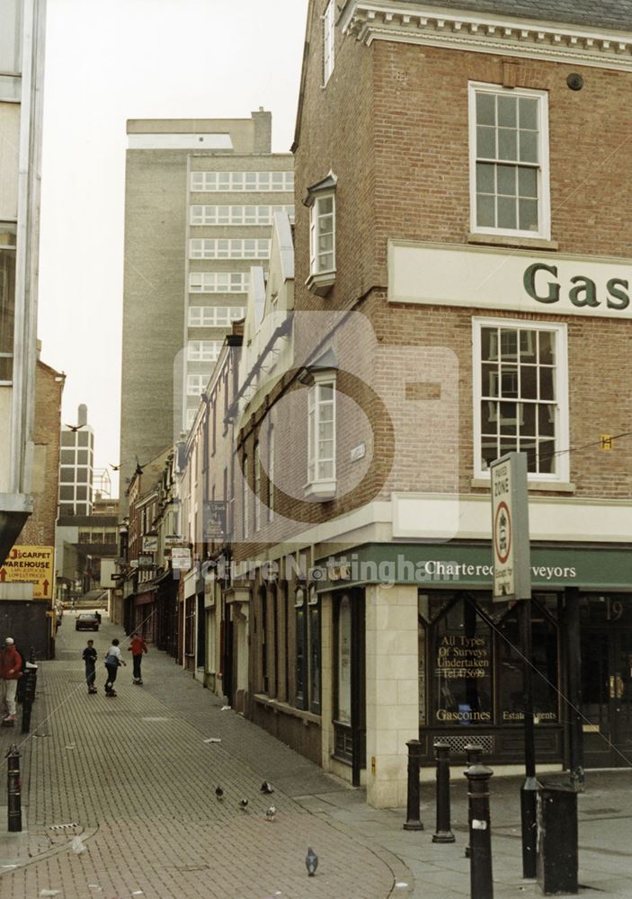 St James' Street from Angel Road, Nottingham, 1988