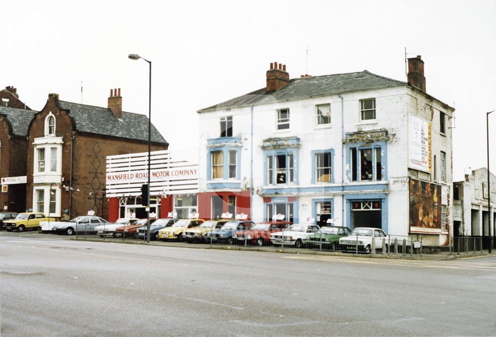 Corner of Mansfield Road and Woodborough Road, Nottingham, 1988