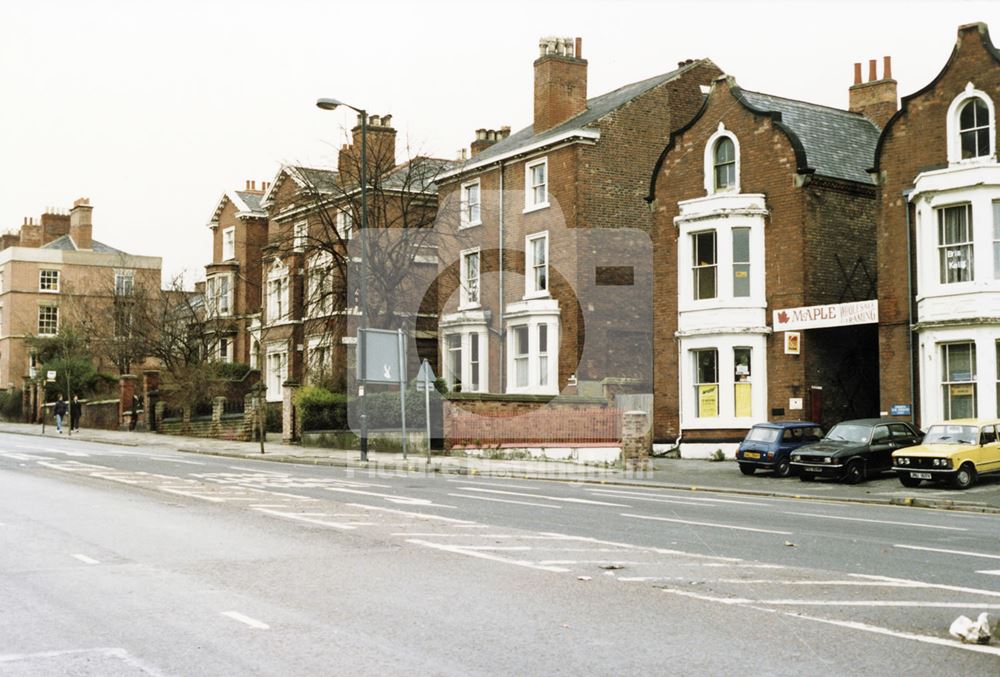 Mansfield Road near junction with Woodborough Road, Nottingham, 1988