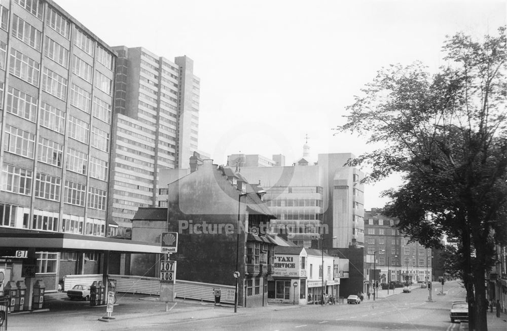 Mansfield Road looking towards Milton Street, Nottingham, c 1980