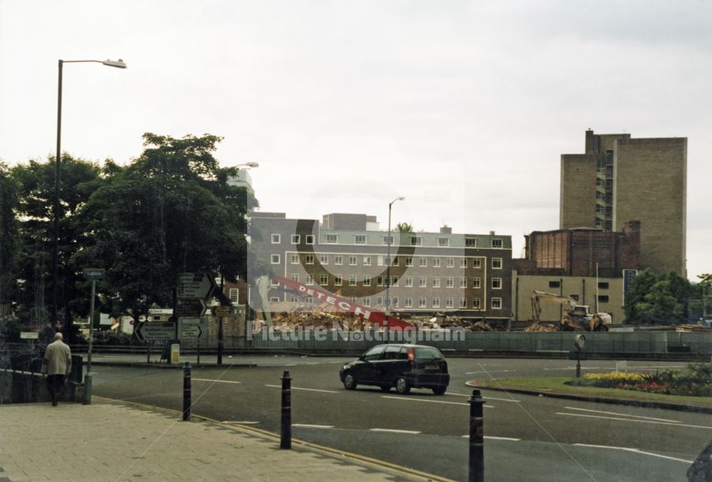 Demolition at Chapel Bar, Tollhouse Hill, Nottingham, 2001