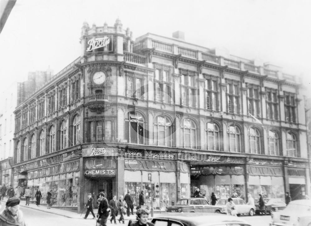 Boots Chemist, High Street, Nottingham, 1971