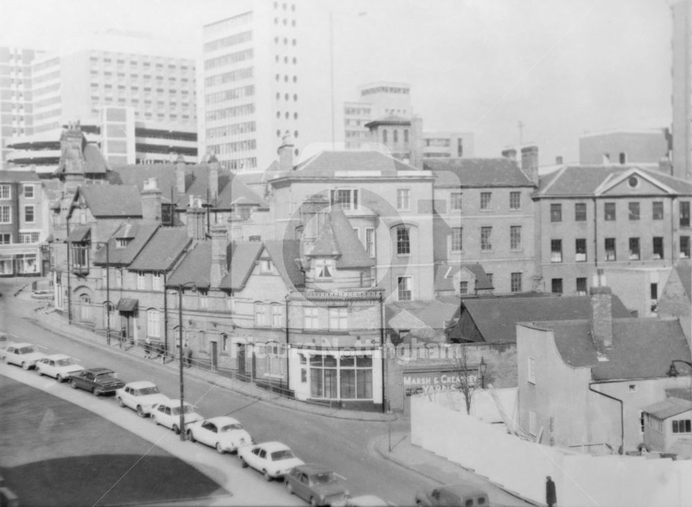 Hounds Gate from Castle Road, Nottingham, 1970