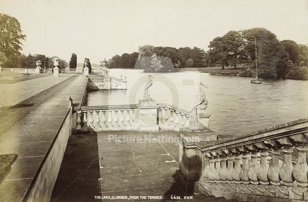 The Lake from the Terrace, Clumber Park, c 1900