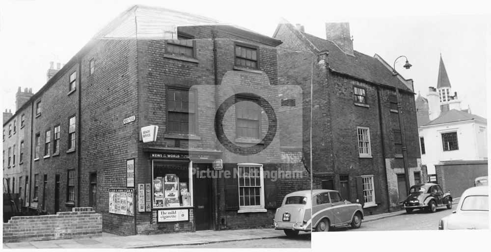 Fisher Gate and Percy Place, Nottingham, 1964