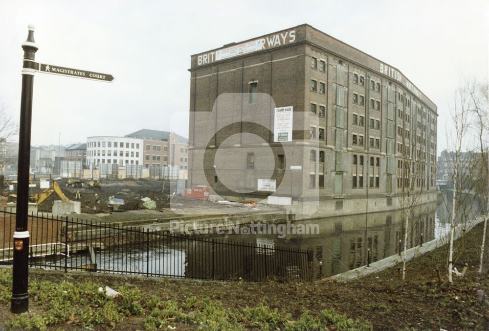 British Waterways Warehouse from WIlford Road Bridge, Nottingham, 1997