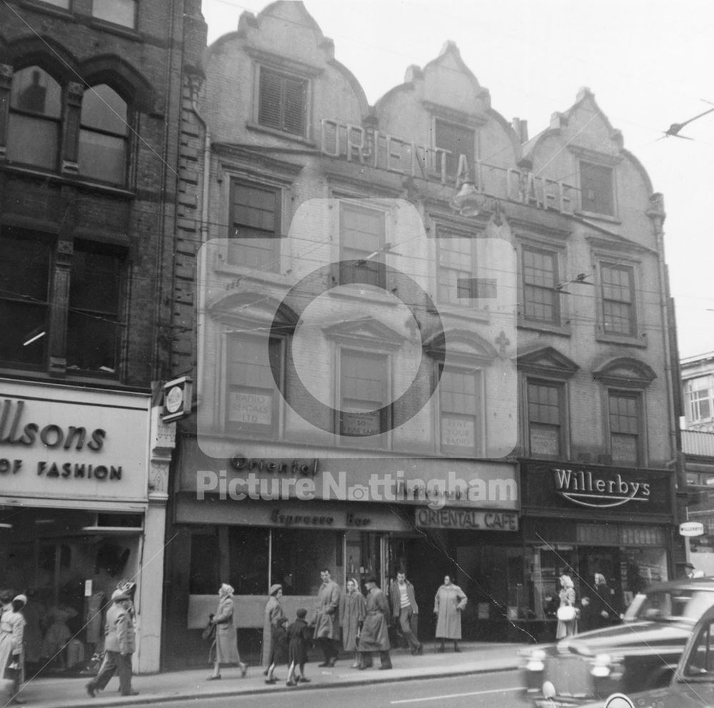 Oriental Cafe, Wheeler Gate, Nottingham, c 1960s ?