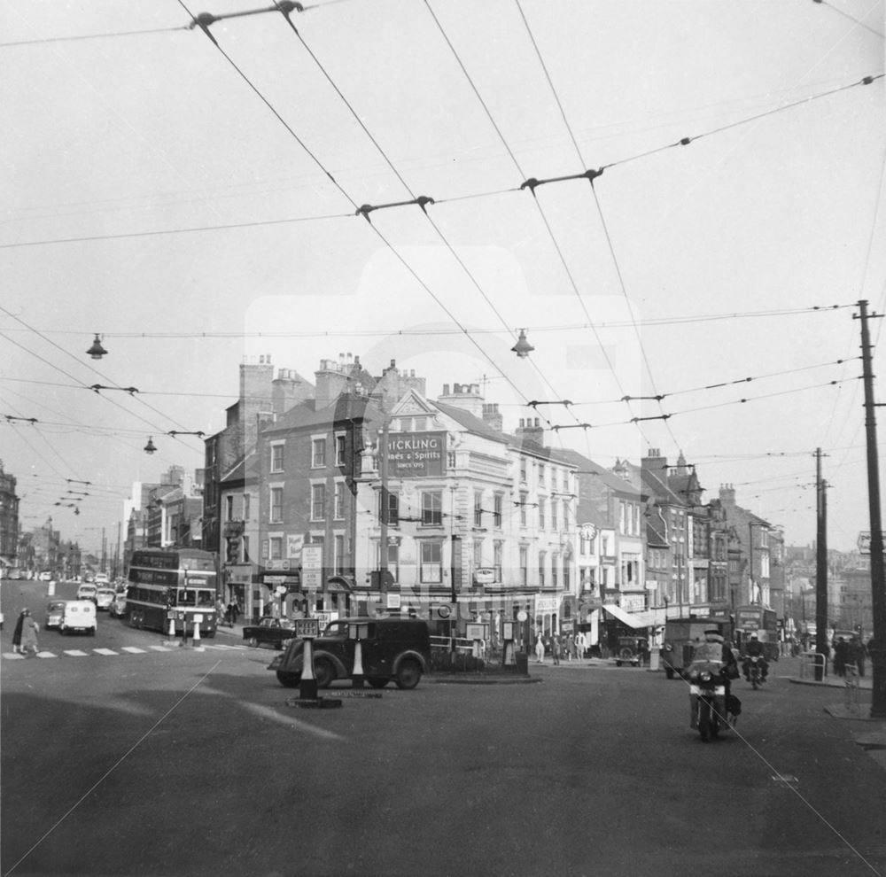 Chapel Bar and Upper Parliament Street, Nottingham, 1961