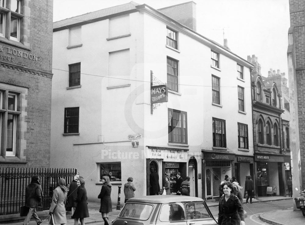 Shops, Bridlesmith Gate, Nottingham, c 1970s