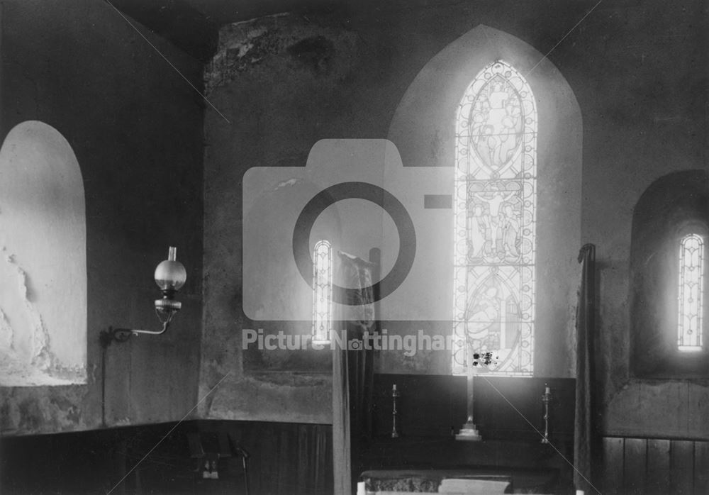 Interior of St Giles Church, Piper Lane, Carburton, 1949