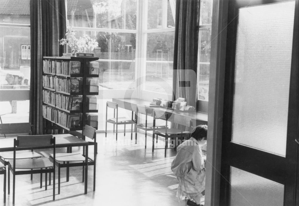 Interior of Calverton Library, Main Street, Calverton, 1963