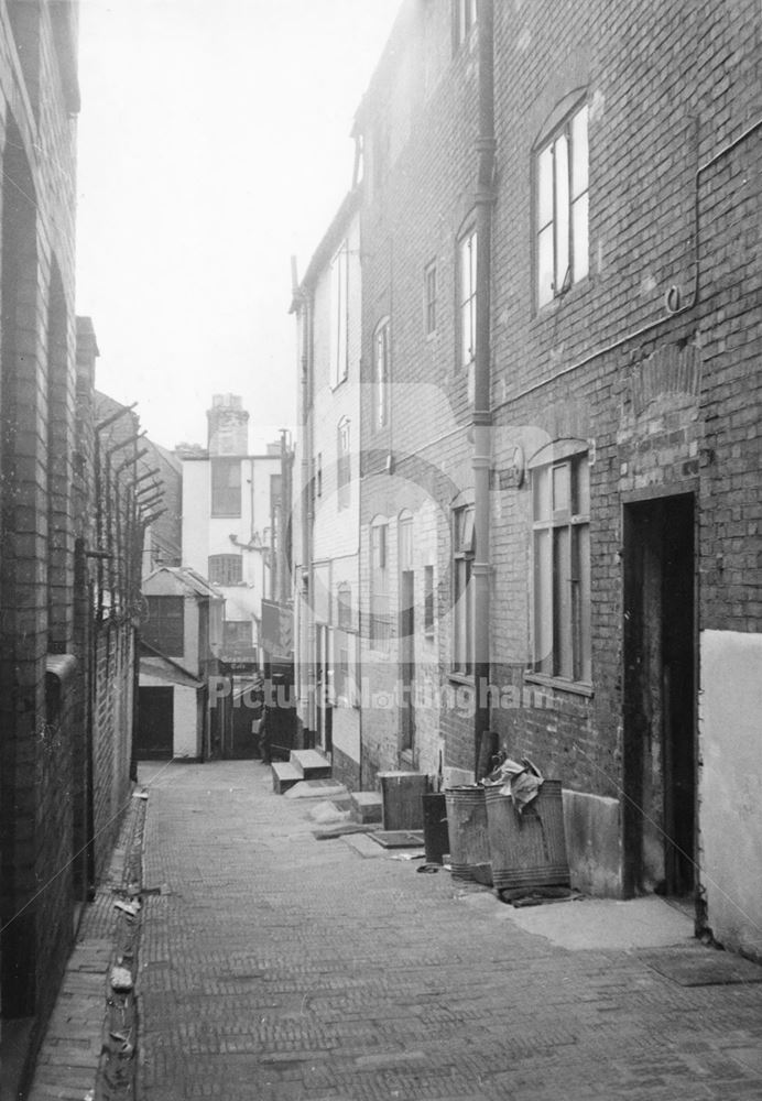 Hurt's Yard Looking Towards Long Row West, Nottingham, 1960